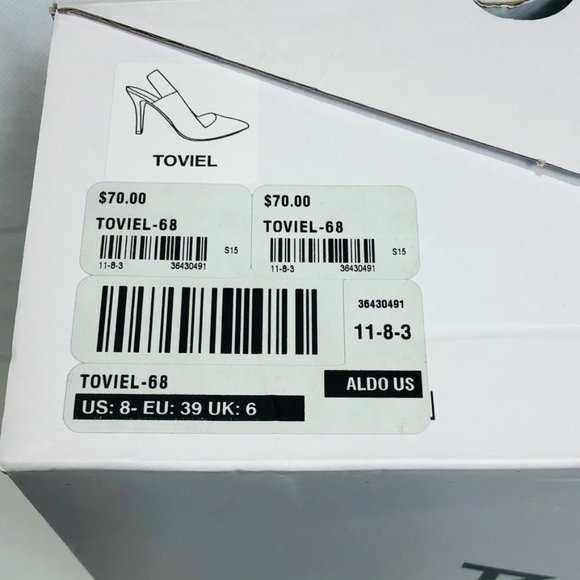 NWB ALDO Yellow Toviel Slingback Heel Pump 8.5 - Picture 9 of 9